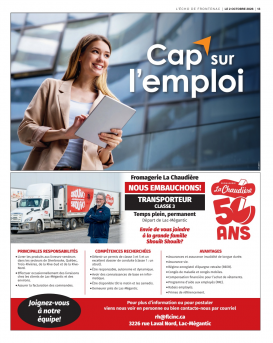 Volume 97 no 38 - 2 octobre 2026 Emplois