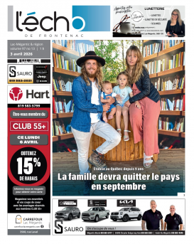 Volume 97 no 13 - 3 avril 2026 : L'Écho de Frontenac : Journal en ligne