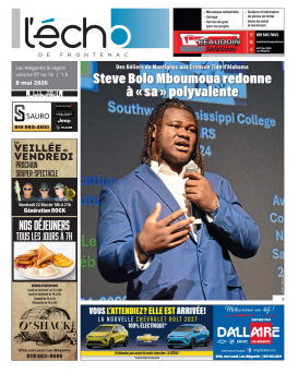 Volume 97 no 18 - 08 mai 2026 : L'Écho de Frontenac : Journal en ligne