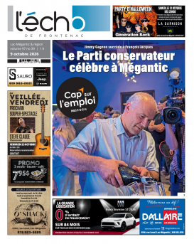 Volume 97 no 39 - 9 octobre 2026 : L'Écho de Frontenac : Journal en ligne