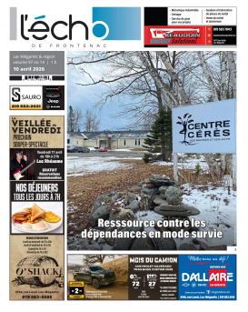 Volume 97 no 14 - 10 avril 2026 : L'Écho de Frontenac : Journal en ligne