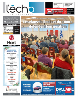 Volume 96 no 48 - 12 décembre 2025 : L'Écho de Frontenac : Journal en ligne