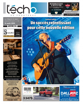 Volume 97 no 31 - 14 août 2026 : L'Écho de Frontenac : Journal en ligne