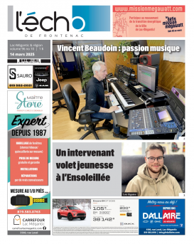 Volume 96 no 10 - 14 mars 2025 : L'Écho de Frontenac : Journal en ligne