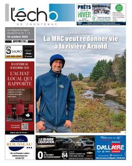 	Volume 97 no 40 - 16 octobre 2026 : L'Écho de Frontenac : Journal en ligne