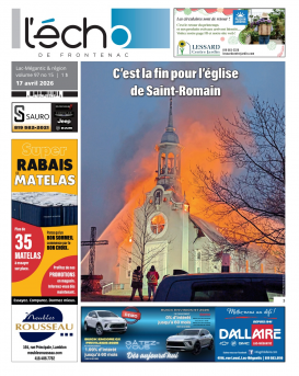 Volume 97 no 15 - 17 avril 2026 : L'Écho de Frontenac : Journal en ligne