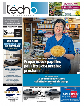 Volume 97 no 36 - 18 septembre 2026 : L'Écho de Frontenac : Journal en ligne
