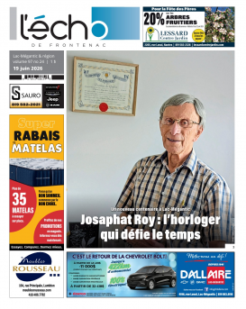 Volume 97 no 24 - 19 juin 2026 : L'Écho de Frontenac : Journal en ligne