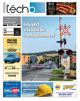 Volume 97 no 29 - 24 juillet 2026 : L'Écho de Frontenac : Journal en ligne