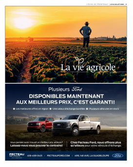 Volume 97 no 29 - 24 juillet 2026 - agriculture : L'Écho de Frontenac : Journal en ligne