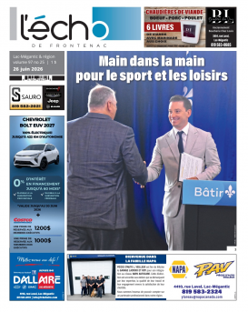 Volume 97 no 25 - 26 juin 2026 : L'Écho de Frontenac : Journal en ligne