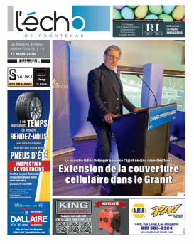 Volume 97 no 12 - 27 mars 2026 : L'Écho de Frontenac : Journal en ligne