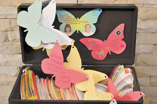 Plus de 1200 papillons de sympathie  - Claudia Collard : Actualités  Tragédie à Saint-Romain