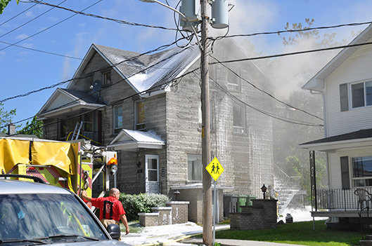 Incendie d’un immeuble à logements rue Dollard - Rémi Tremblay : Actualités  