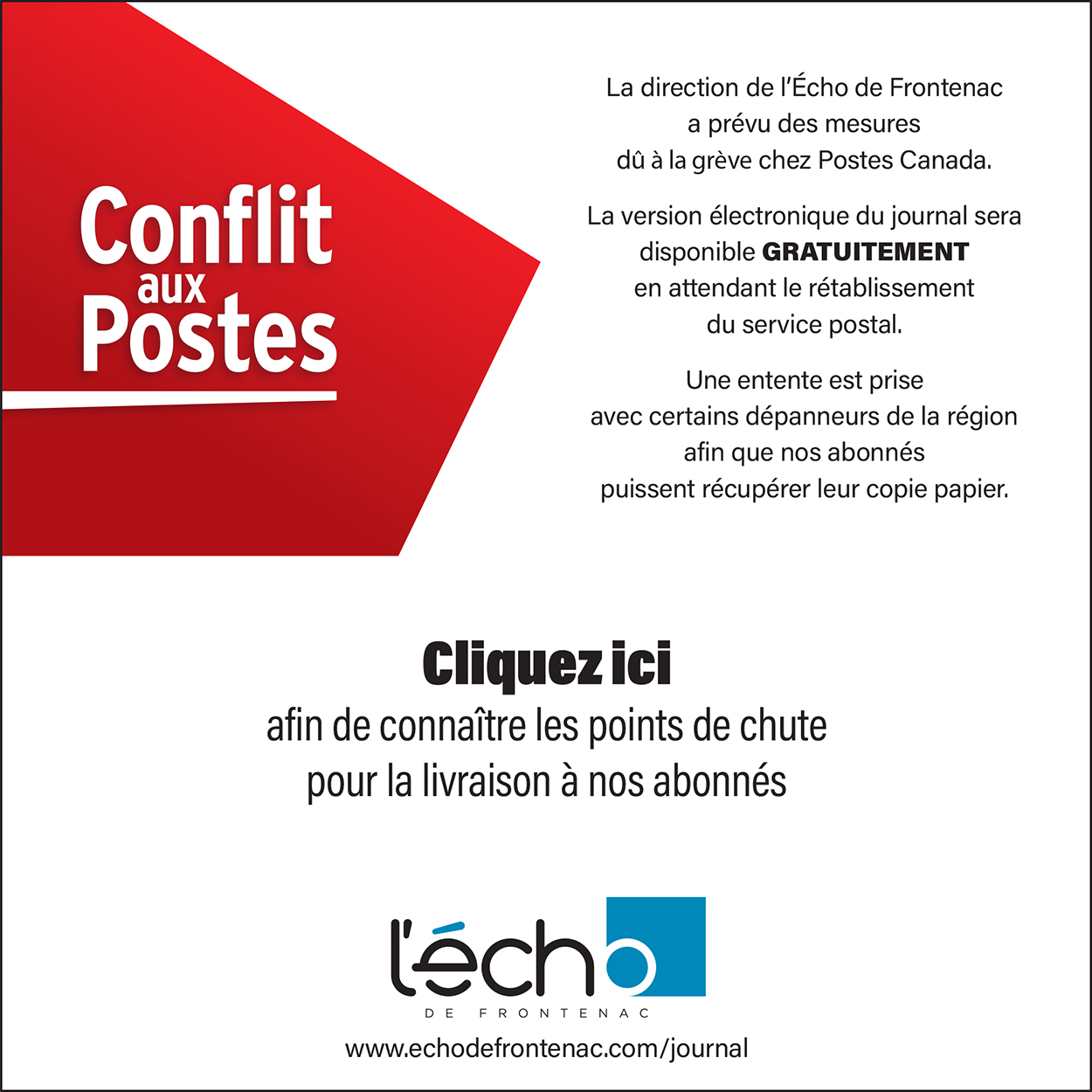 Conflit aux postes