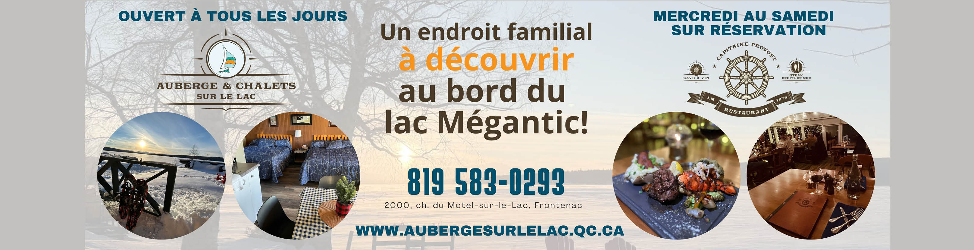 Auberge et chalets sur le lac