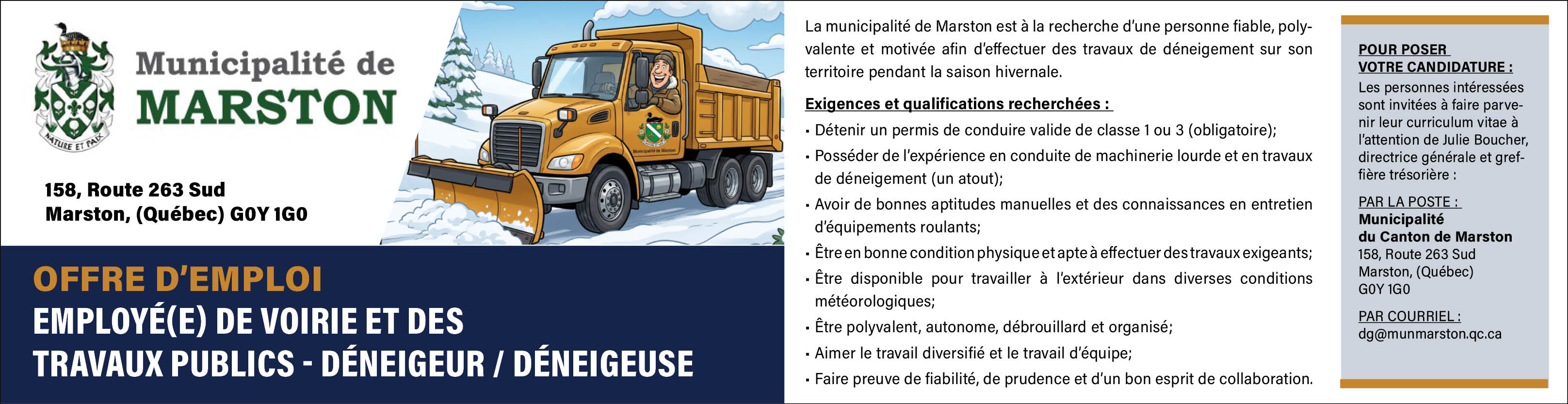 Emploi Marston